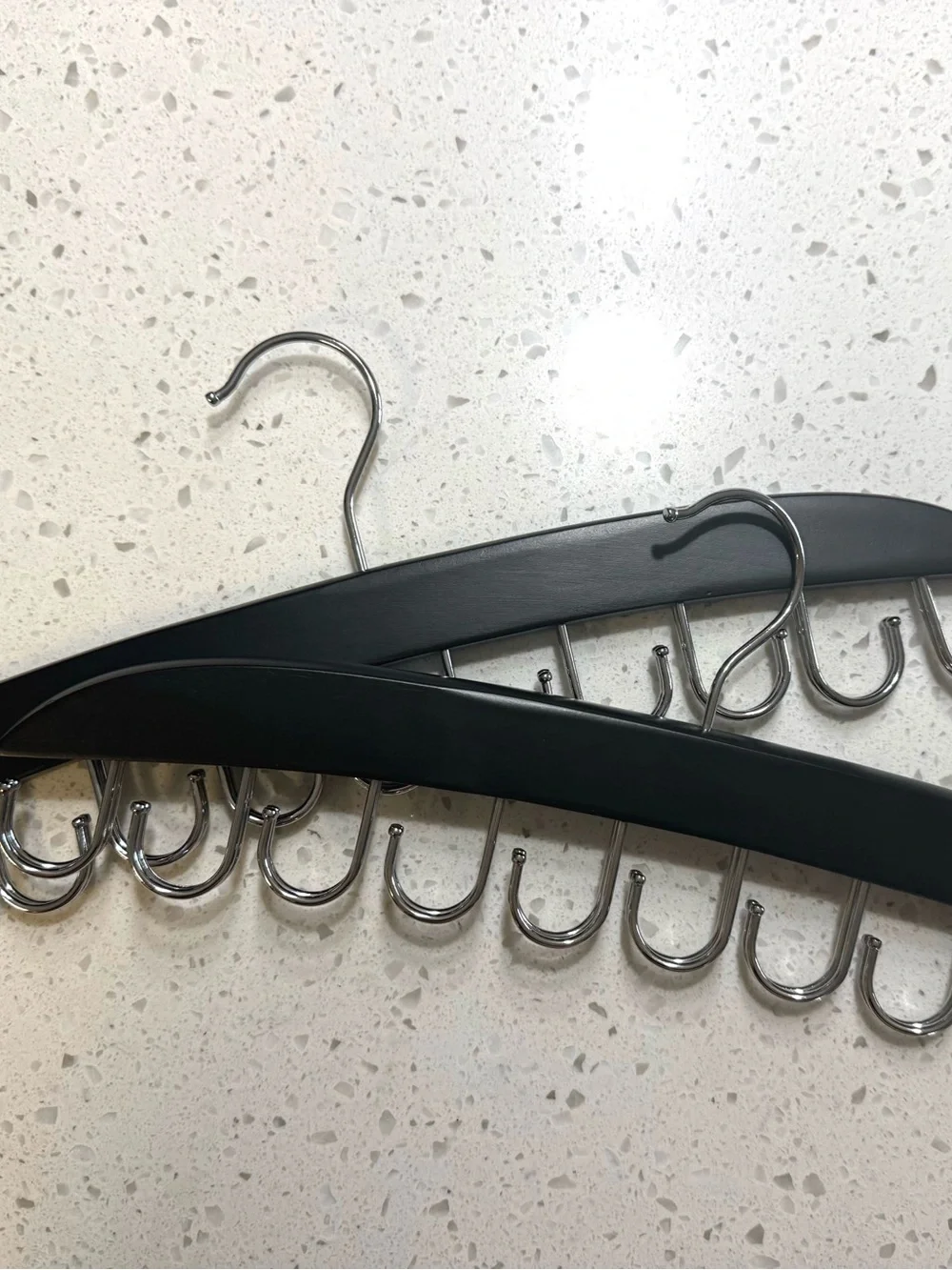 2 Pack-Closet Organizer Black Wooden Hanger